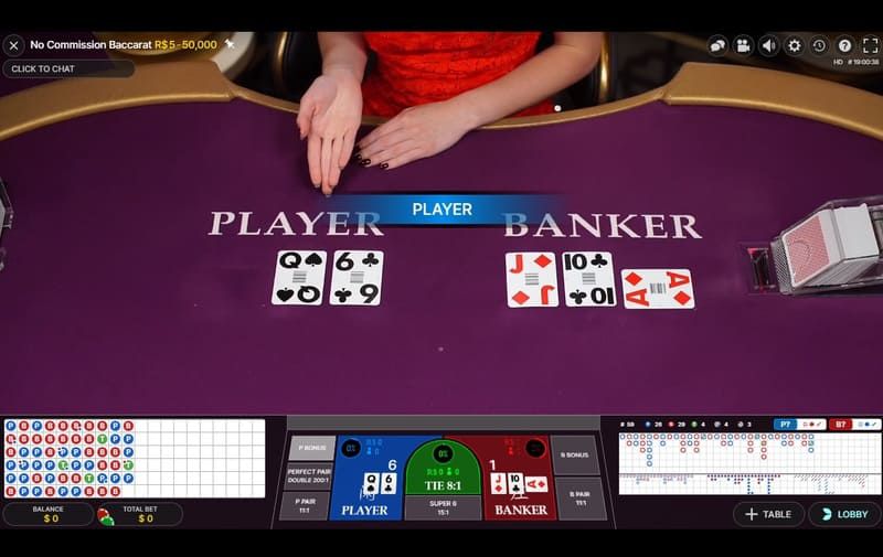 Mesa de Blackjack com cartas e fichas